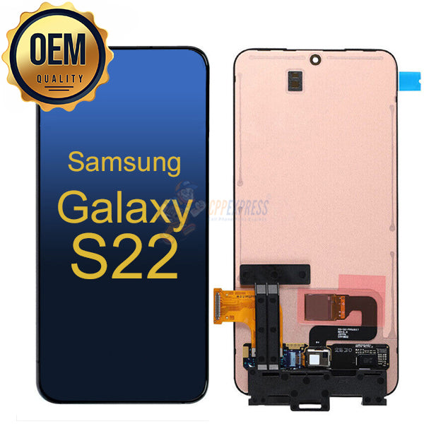 Samsung Galaxy S22 – OEM LCD Touch Screen Digitizer Assembly without Frame Replacement – Black