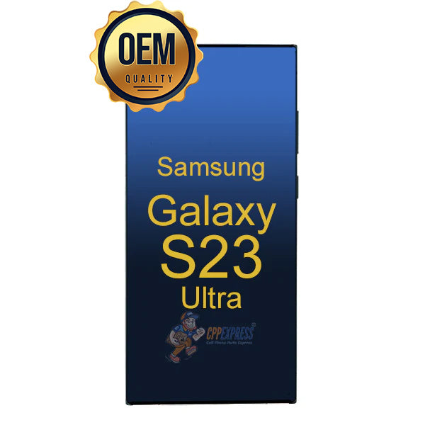 Samsung Galaxy S23 Ultra - OEM Screen Touch Digitizer Assembly with Frame Replacement Black