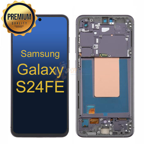 Samsung Galaxy S24 FE LCD Touch Screen Digitizer Assembly With Frame Black