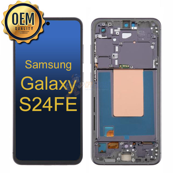 Samsung Galaxy S24 FE LCD Touch Screen Digitizer Assembly With Frame Black