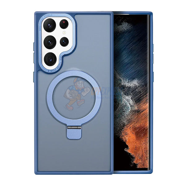 Samsung Galaxy S24 Ultra Shockproof Magnetic Case With Invisible Stand Holder