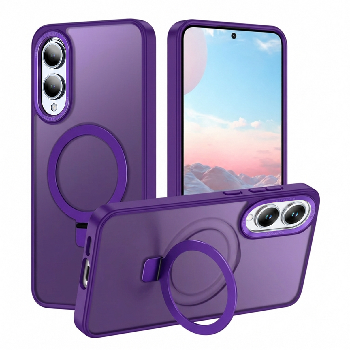 Samsung Galaxy S25 Edge Shockproof Magnetic Case With Stand Holder