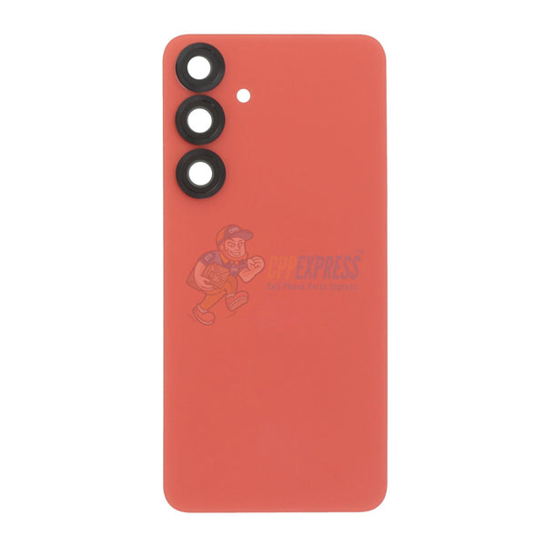 Samsung Galaxy S25 Plus Battery Door Back Glass with Camera Lens Cover - Coral Red