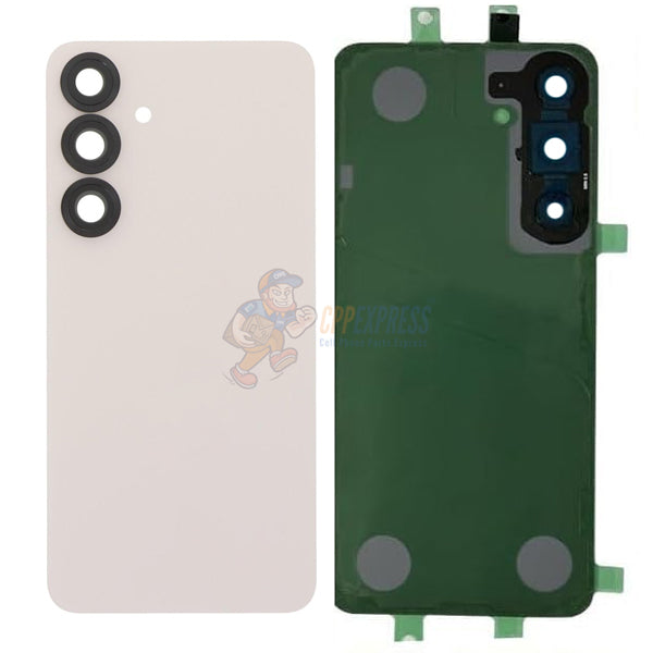 Samsung Galaxy S25 Plus Battery Door Back Glass with Camera Lens Cover - Pink Gold