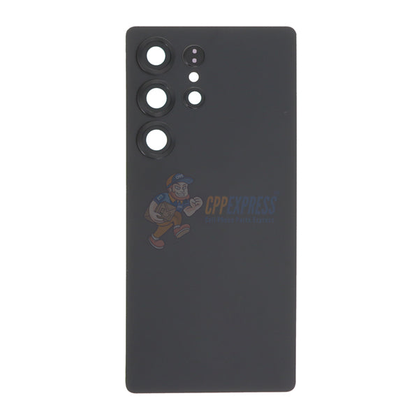 Samsung Galaxy S25 Ultra Battery Door Back Glass with Camera Lens Cover - Titanium Black