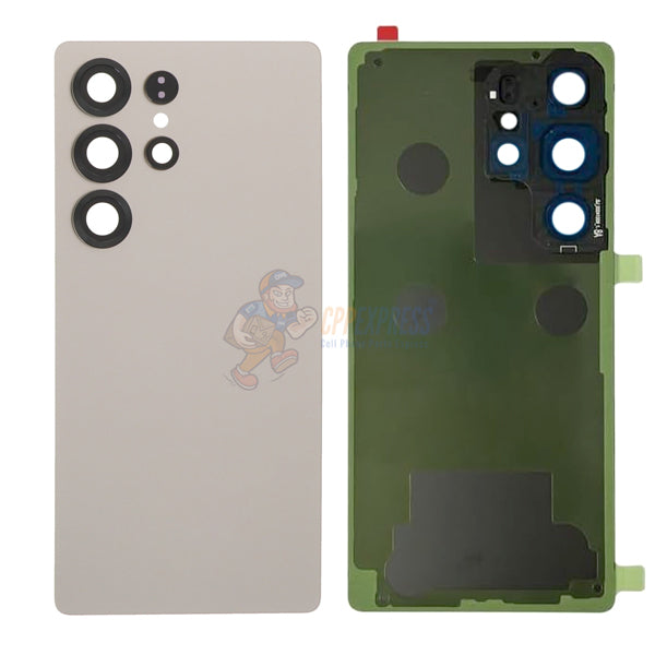 Samsung Galaxy S25 Ultra Battery Door Back Glass with Camera Lens Cover - Titanium Grey