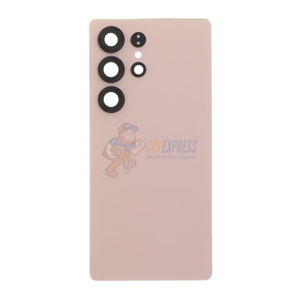 Samsung Galaxy S25 Ultra Battery Door Back Glass with Camera Lens Cover - Titanium Pink Gold