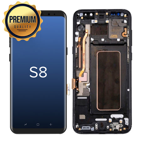 Samsung Galaxy S8 - LCD Touch Screen Assembly With Frame - Mightnight Black