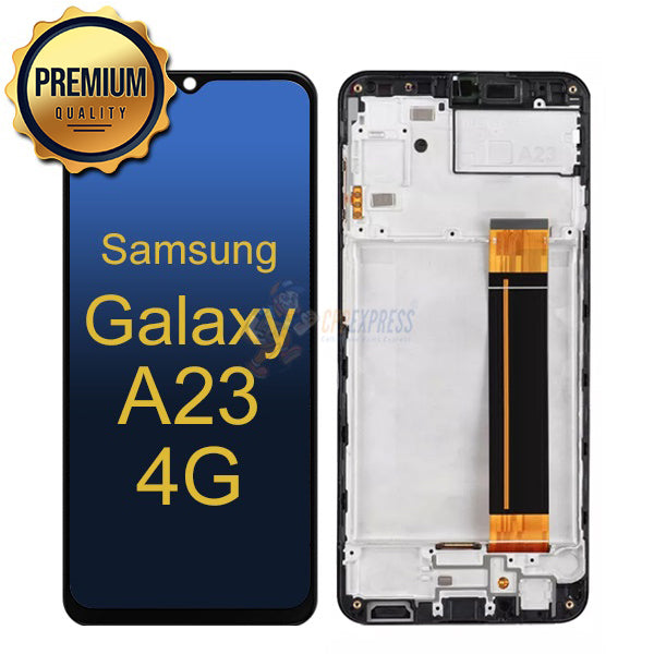 Samsung Galaxy A23 4G - LCD Touch Screen Digitizer Assembly With Frame - Black