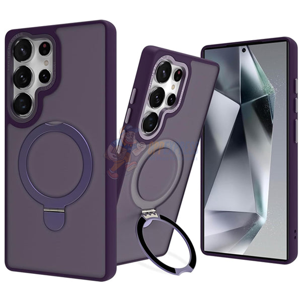 Samsung Galaxy S25 Ultra Shockproof Magnetic Case With Invisible Stand Holder