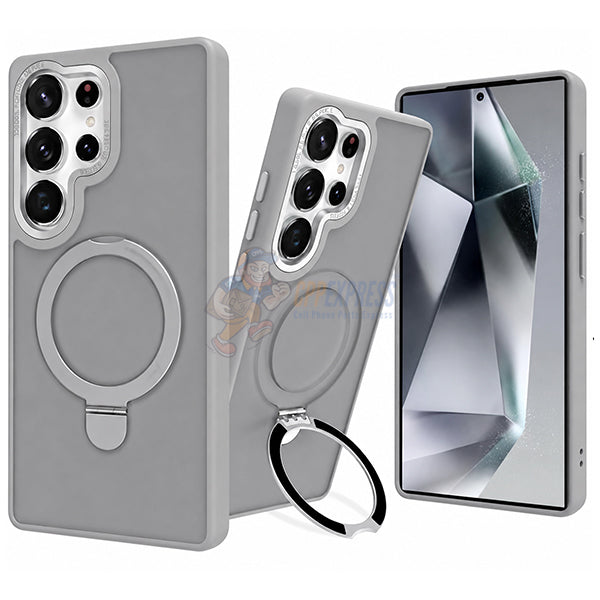 Samsung Galaxy S25 Ultra Shockproof Magnetic Case With Invisible Stand Holder