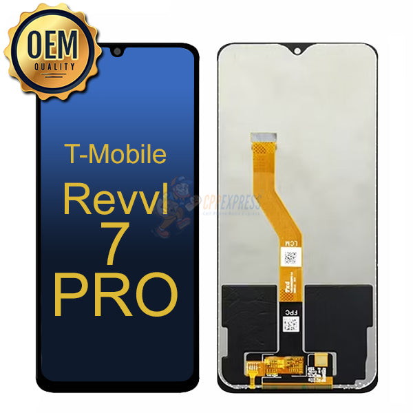 T-Mobile Revvl 7 Pro LCD Touch Screen Digitizer Assembly without Frame - Black