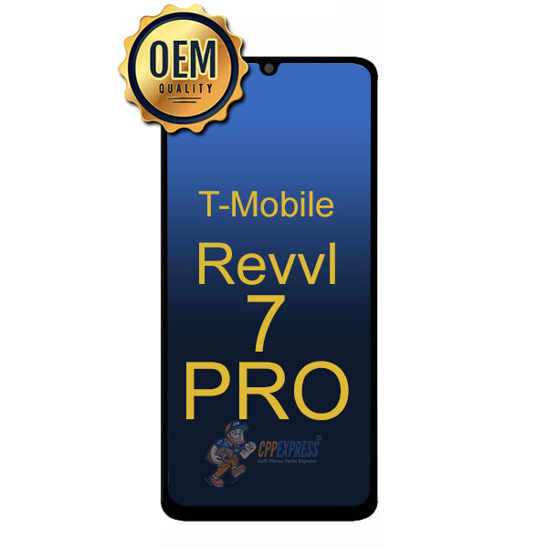 T-Mobile Revvl 7 Pro LCD Touch Screen Digitizer Assembly without Frame - Black