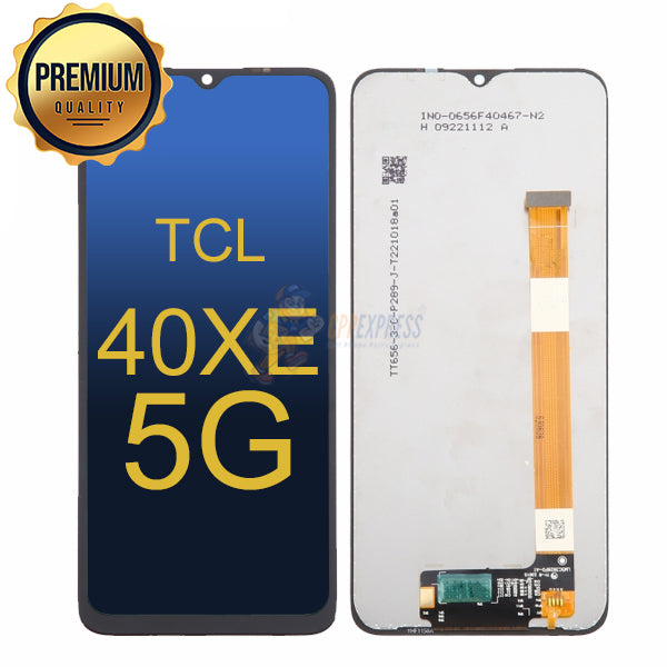 TCL 40XE 5G LCD Display Touch Screen Digitizer Assembly Without Frame - Black