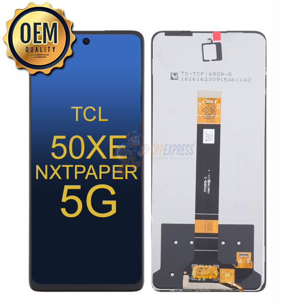 TCL 50XE / 50XE 5G Nxtpaper LCD Display Touch Screen Digitizer Assembly Without Frame - Black