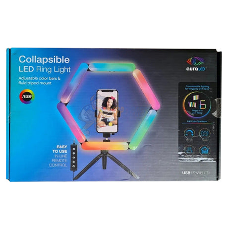 Tzumi Aura LED Adjustable Color Bars & Fluid LED Ring Light Tripod Mount