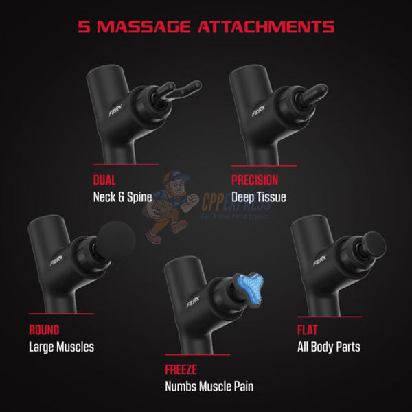 Tzumi FitRX 6-Speed Percussion Muscle Massager Gun 7631WM