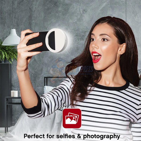 Tzumi On Air LED Selfie Ring Light with Universal Smart Phone Clip Multi-Color