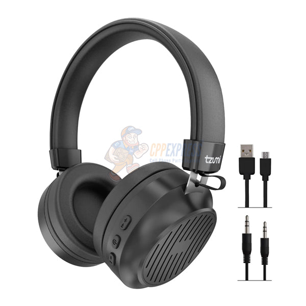 Tzumi Pure Sound Hi-Fi Stereo Bluetooth Headphones 7132 - Black