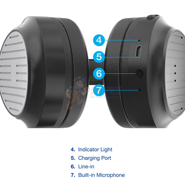 Tzumi Pure Sound Hi-Fi Stereo Bluetooth Headphones 7132 - Black