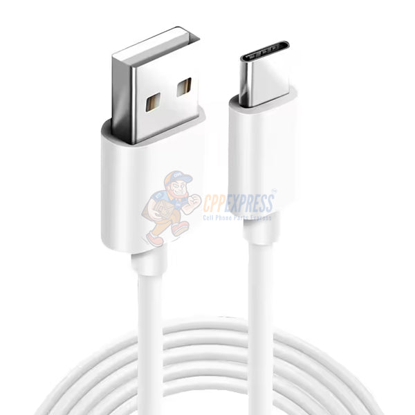 USB Type A to USB Type-C Fast Quick Charging Data Cable - White