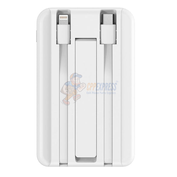 Warrior 10000mAh Dual-Cable Magsafe Magnetic Power Bank with Stand