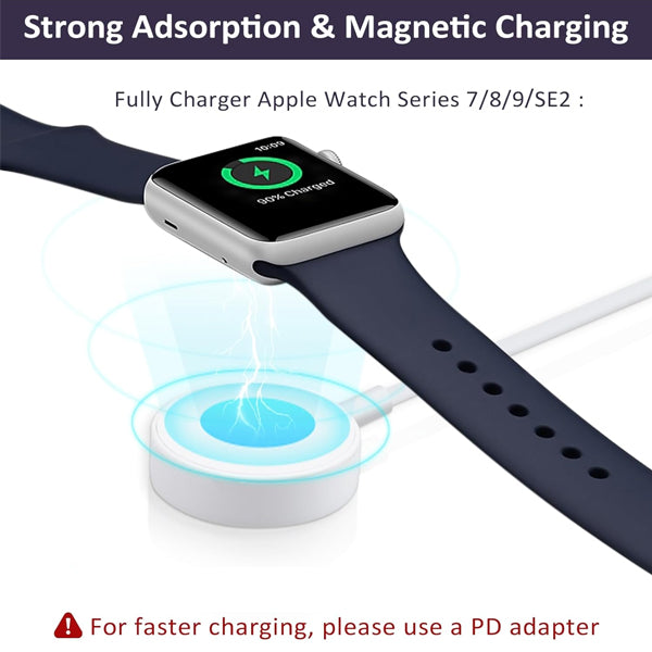 Warrior Power Mag USB-C  Fast Magnetic Wireless Charger 3FT Long