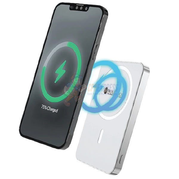 Warrior Power Vault Slim 5000mah Magnetic Wireless Portable Power Bank - Silver