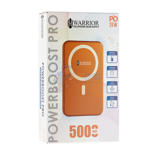 Warrior Power Boost Pro 5000mAh Magsafe Rechargeable Power Bank