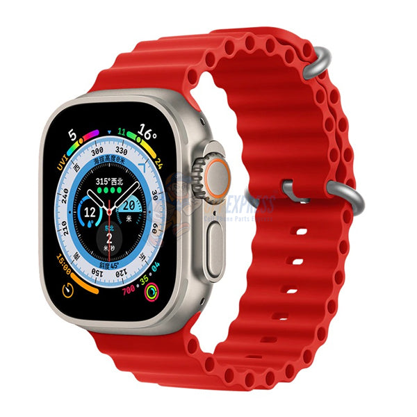 Wavy Silicone Strap for Apple Watch Series 10 46mm / 42mm / 44mm / 45mm / 49mm