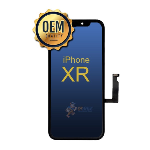 iPhone XR - OEM LCD Screen Touch Digitizer Assembly With Backplate - Black