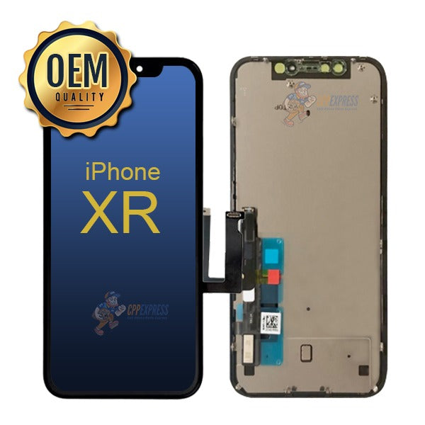 iPhone XR - OEM LCD Screen Touch Digitizer Assembly With Backplate - Black