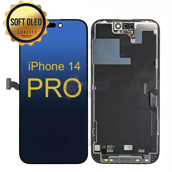 iPhone 14 Pro - Soft OLED 120Hz Display Touch Screen Digitizer Assembly - Black
