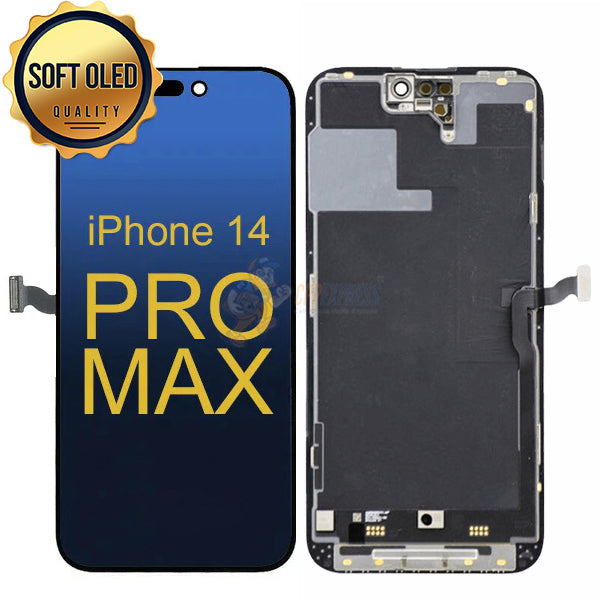 iPhone 14 Pro Max - Soft OLED 120Hz Display Touch Screen Digitizer Assembly - Black