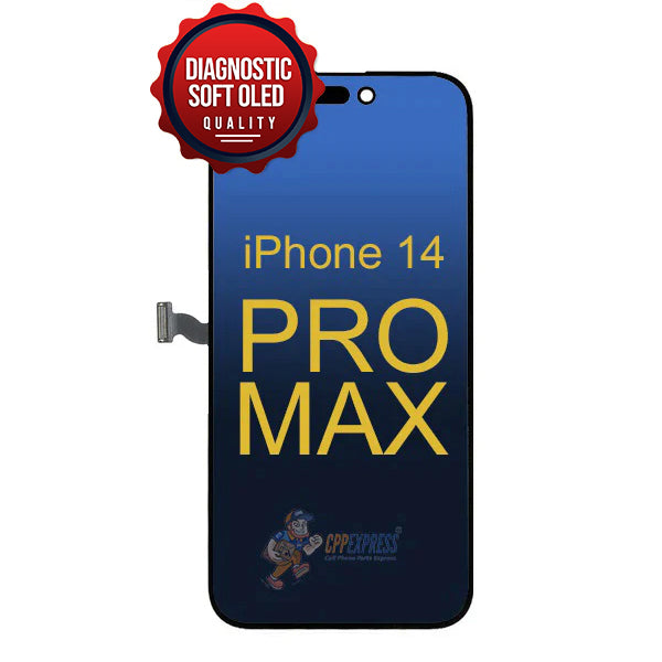 iPhone 14 Pro Max - Soft OLED Reading Diagnostic Display Touch Digitizer Assembly - Black