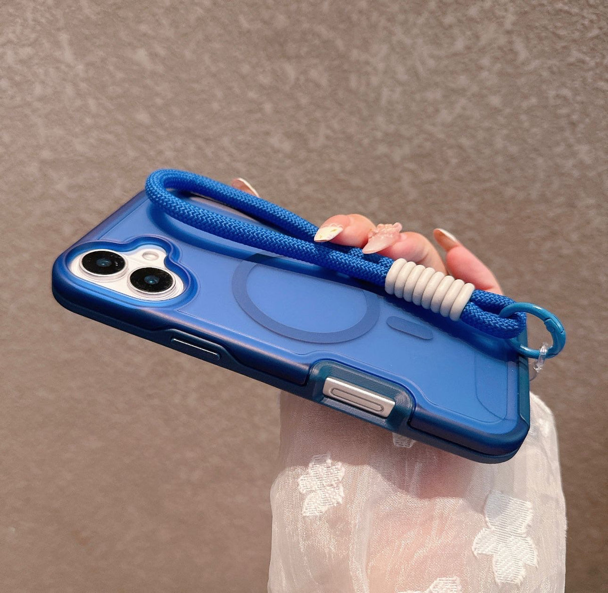 iPhone 14 Pro Max Shockproof Magnetic Case Protective Cover With Short Rope