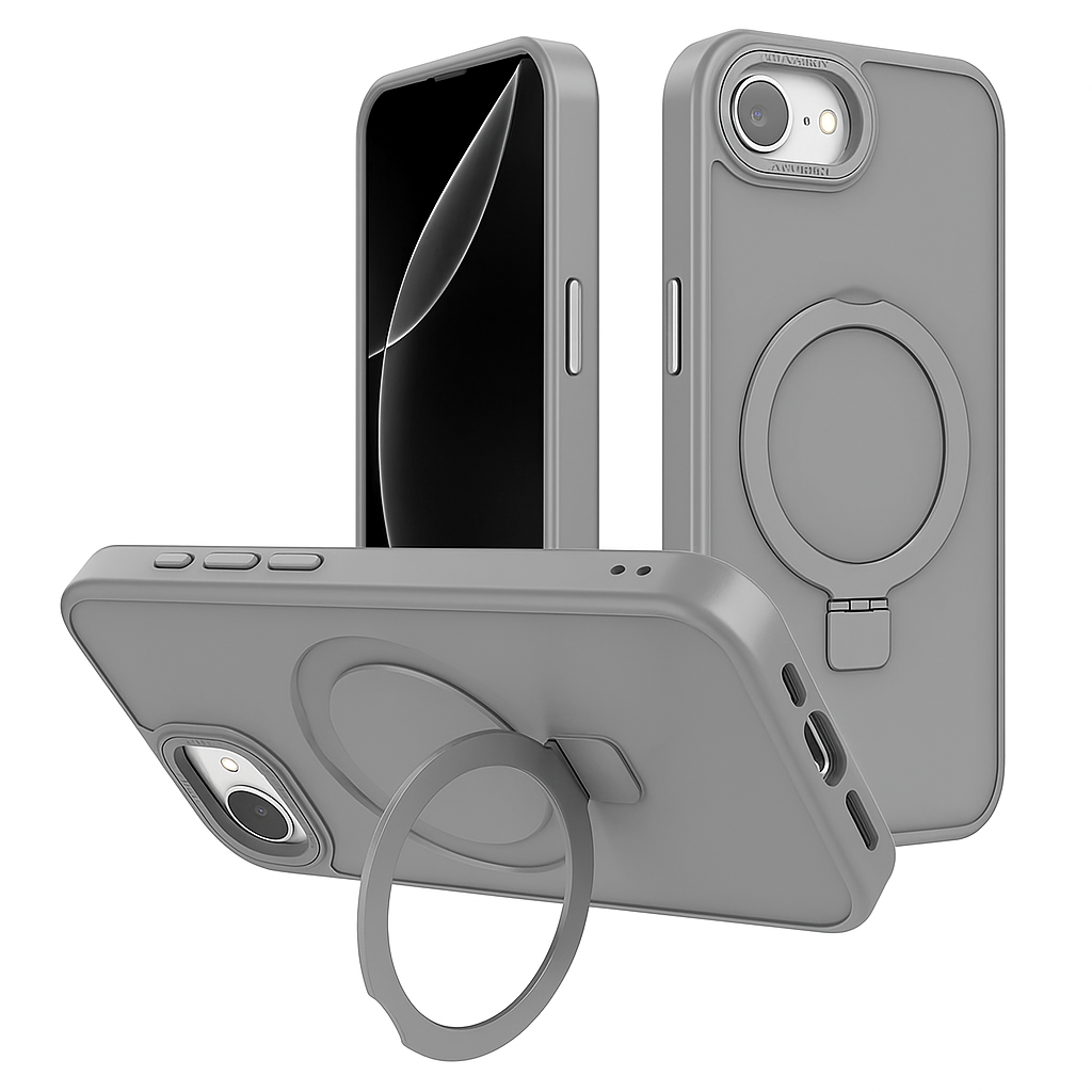 iPhone 16E Shockproof Magnetic Case With Invisible Stand Holder