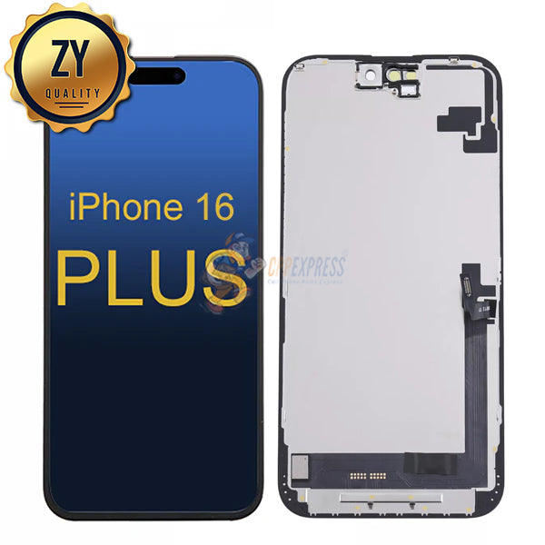 iPhone 16 Plus - COF FHD LCD Display Touch Screen Digitizer Assembly ZY Quality - Black
