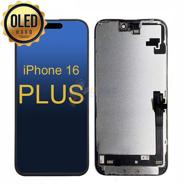 iPhone 16 Plus - Hard OLED Display Touch Screen Digitizer Assembly - Black