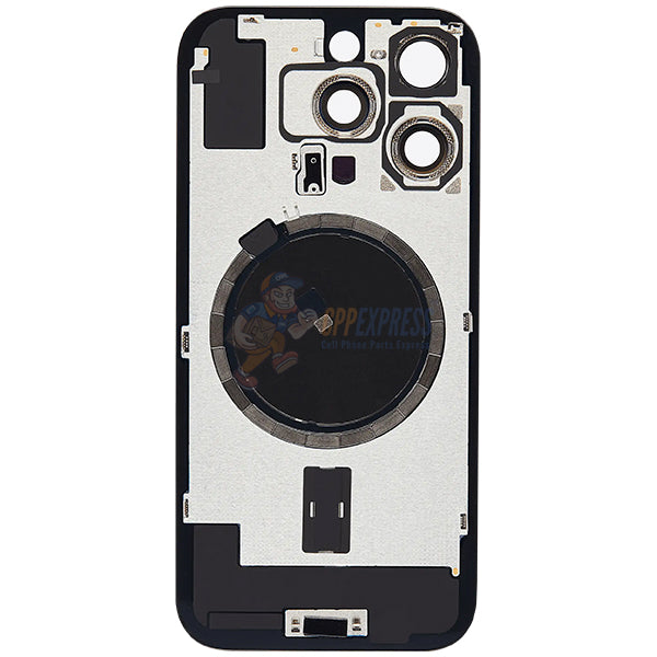 iPhone 16 Pro Glass Battery Back Door Cover - Premium Perfect Fit Big Camera Hole - White