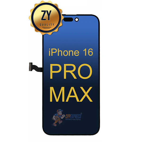 iPhone 16 Pro Max - ZY COF FHD LCD Display Touch Screen Digitizer Assembly - Black