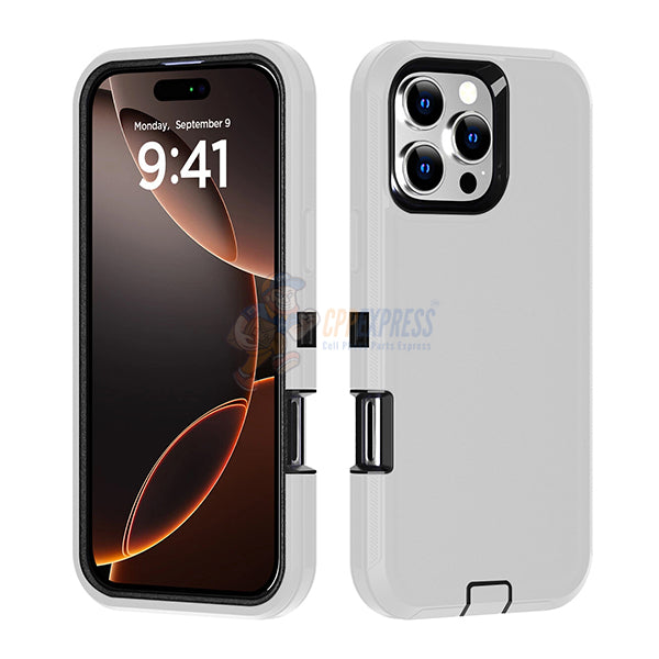 iPhone 16 Pro Max Heavy Duty Shockproof Rugged Protective Defender Case Cover