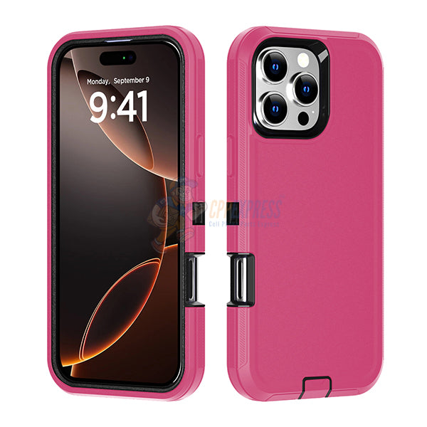 iPhone 16 Pro Max Heavy Duty Shockproof Rugged Protective Defender Case Cover