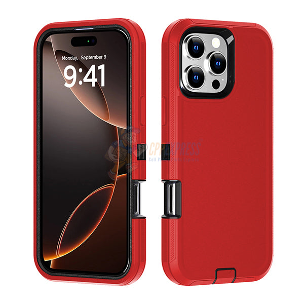 iPhone 16 Pro Shockproof Rugged Heavy Duty Protective Defender Case Cover