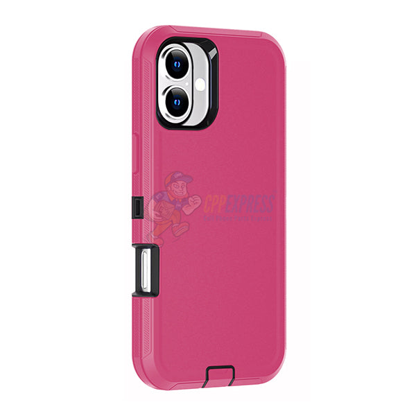 iPhone 16 Shockproof Heavy Duty Rugged Protective Defender Case Cover