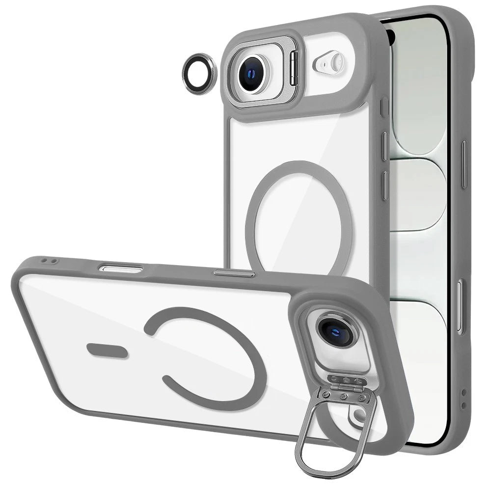 iPhone 17 Air MagSafe Case With Back Camera Stand Protective ShockProof Cover