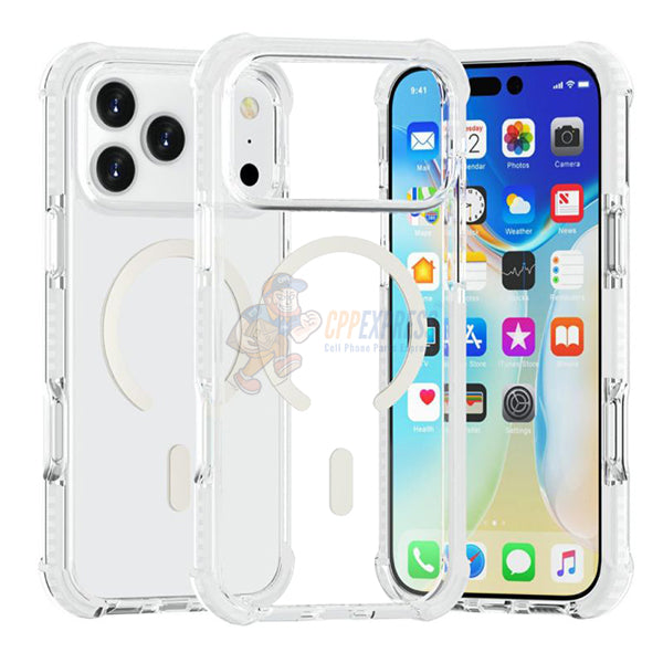 iPhone 17 Pro Clear Magsafe With Color Bumper Shockproof Case Cover