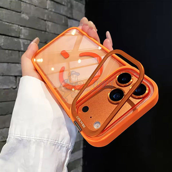 iPhone 17 Pro MagSafe Full Camera Stand Transparent Shockproof Case