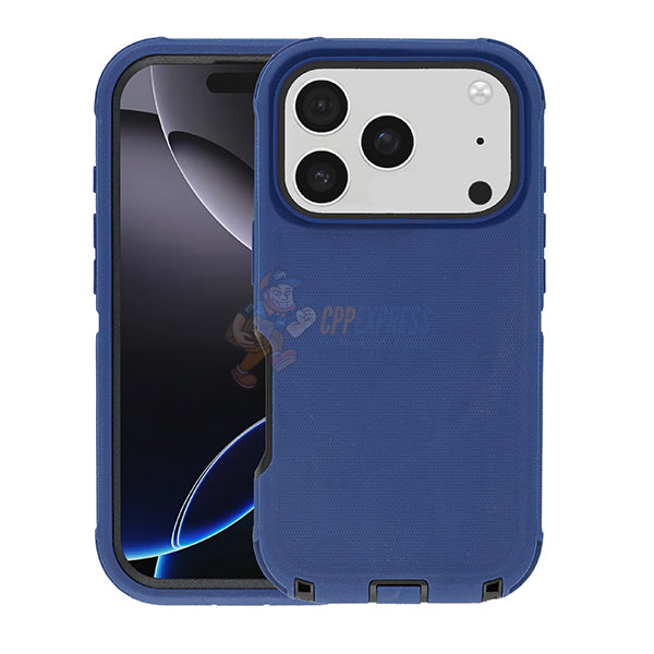 iPhone 17 Pro Max Heavy Duty Shockproof Rugged Protective Defender Case Cover