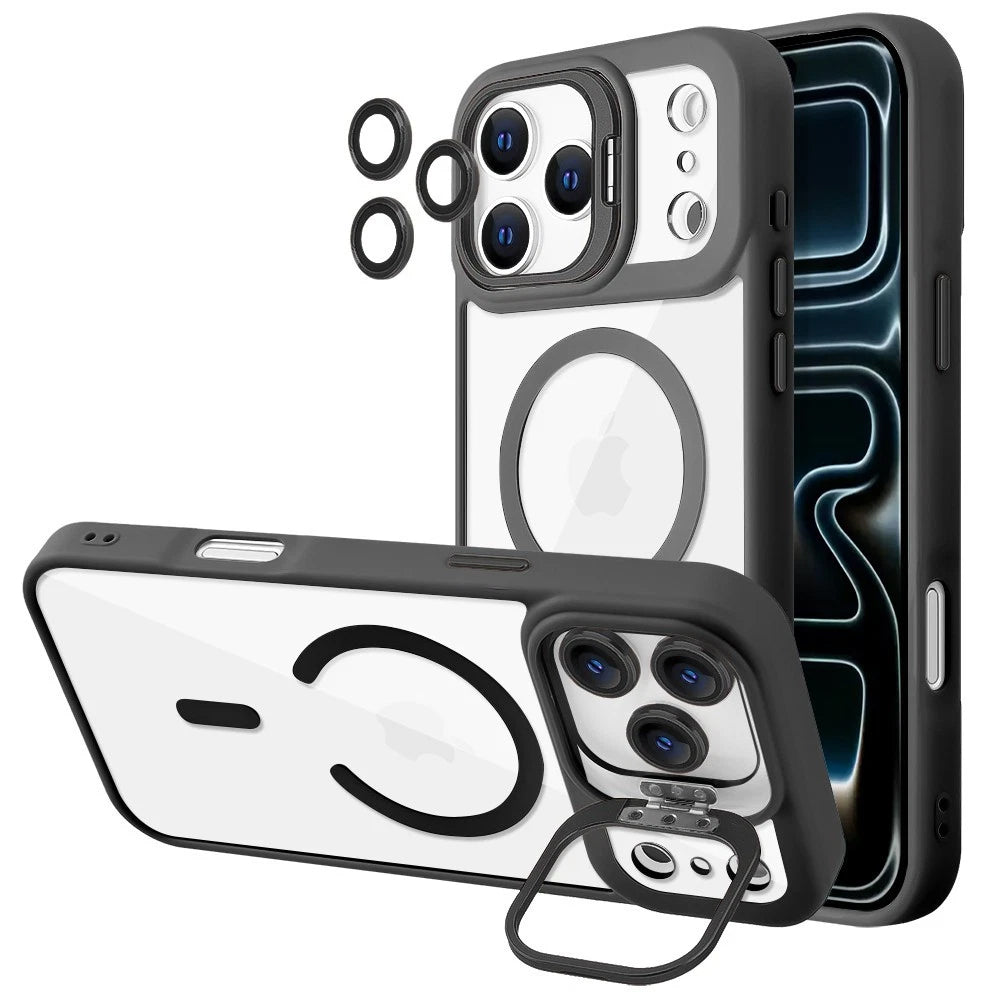 iPhone 17 Pro Max MagSafe Case With Back Camera Stand Protective ShockProof Cover